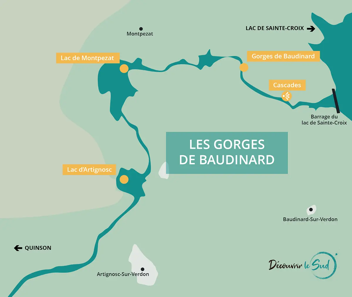 Carte des Gorges de Baudinard