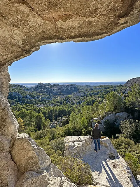 Point de vue sur le village des Baux de Provence - Roche Percée